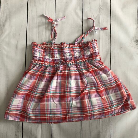 Cat & Jack Plaid Spaghetti Strap Smock Shirt 4/5 - Picture 5 of 5